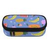 Pen Case Durable 300D Polyester Large Capacity Full Zipper Closure with Main Compartment Mesh Pocket and Pen Slots for Students
