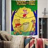 Winnie Cute the Anime Pooh DIY Wall Tapestry Hanging Tarot Hippie Wall Rugs Dorm Home Decor