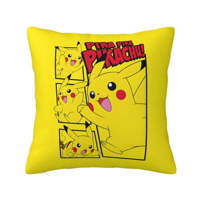 Custom Pikachus Anime Game Modern Throw Pillow Cover Cartoon Manga Chair Cushion