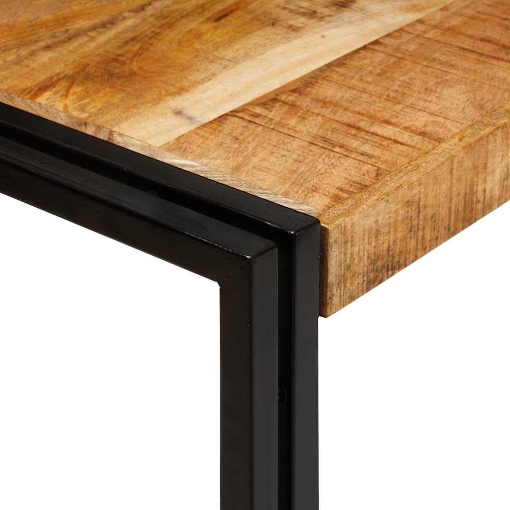 Nesting Tables Set of 3 Solid Mango Wood and Metal
