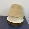 Simple crumpled bucket hat women's spring and autumn solid color versatile basin hat travel face bucket hat