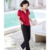 Women's Summer Casual Polo T-Shirt & Pants Set