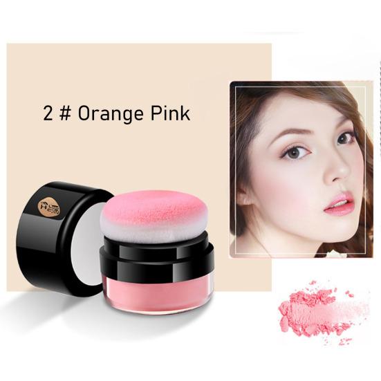 5G Cushion Blush Highly Pigmented Lips Eyes Cheeks Blusher with Soft Puff Lightweight Women Makeup Natural Loose Powder Face Blush