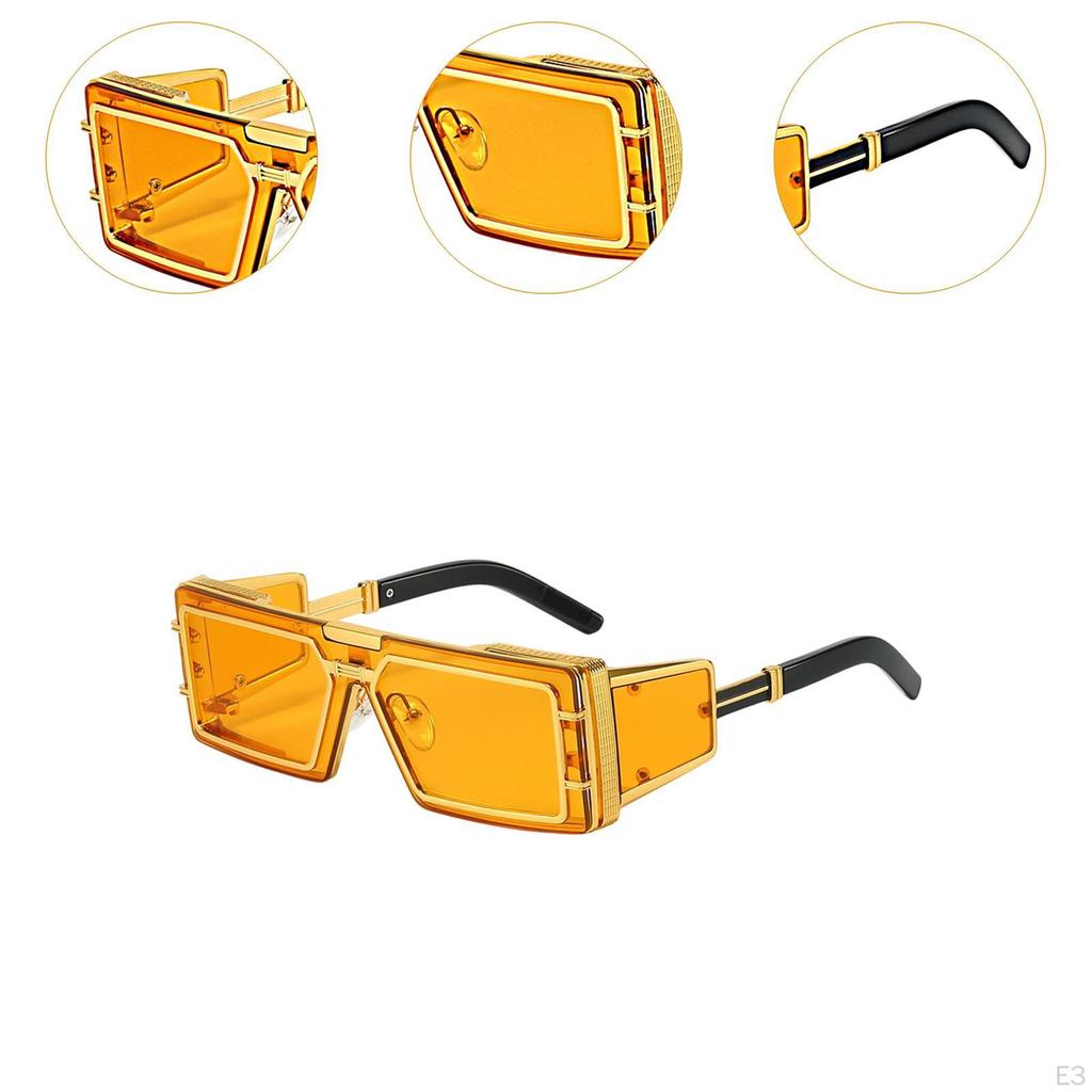 Men Square Sunglasses Sun Glasses Steampunk Modern Portable Retro Style Eyewear Trendy Eyeglasses