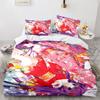 Kawaii Girl Bedding Set Single Twin Full Queen King Size Anime Girl Bed Set Aldult Kid Bedroom Duvetcover Sets 3D Pr Twin S
