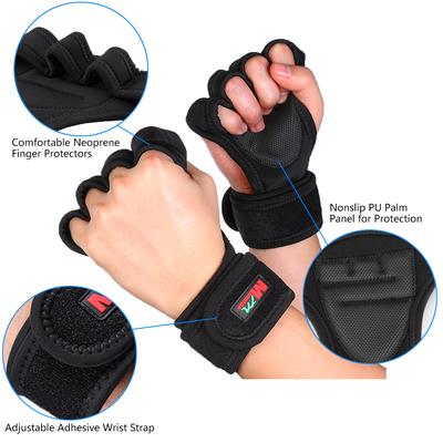 Gewichtheberhandschuhe, Handgelenkbandagen, Schutz, Fitnesshandschuhe für Klimmzüge, Bodybuilding, Powerlifting