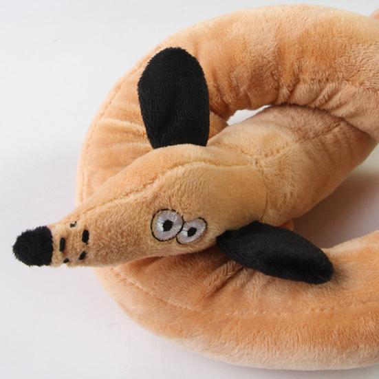Pet Toy Soft Plush Dachshund Chew Toy Dogs Relieves Anxiety Barking Supports Teeth Cleaning Oral Care Bendable Pet Chew