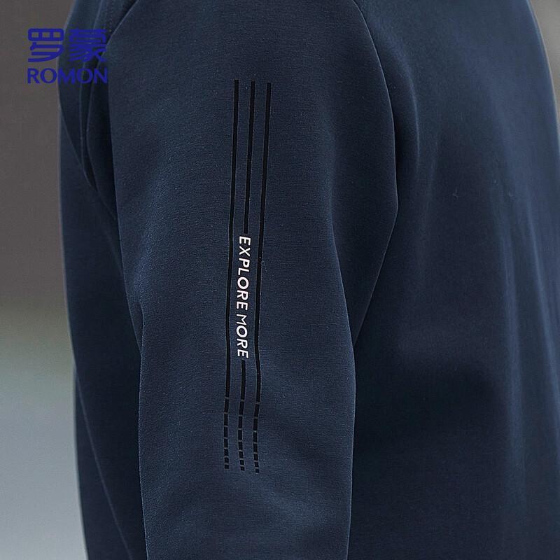 ROMON Men's Round Neck Loose Casual Long Sleeve Sweatshirt 7507
