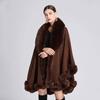 Imitation Fur Cape Women Winter Clothing Thick Warm Ponchos Female Shawl Cloak Cardigan Loose Long Coats