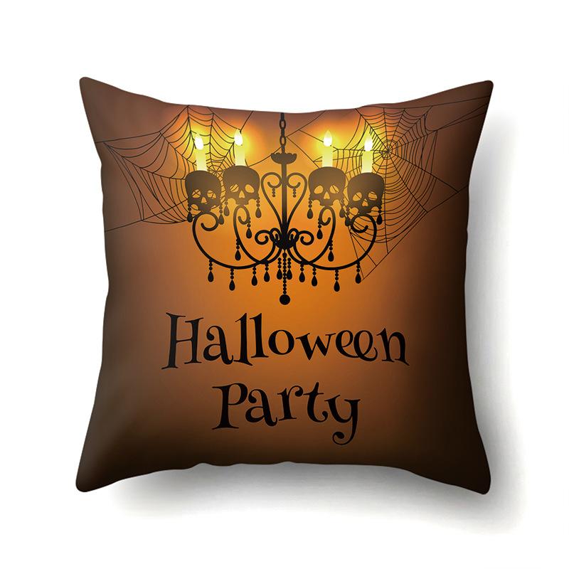 Halloween Pillow Cover Car Waist Pillow Pumpkin Sofa Cushion Cover Office Home Living Room Pillow Cover Premium