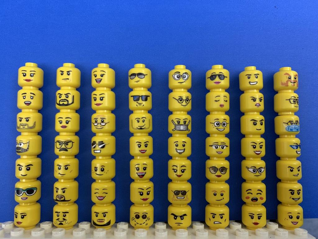 Hot 66pcs/lot Mini Figure Creativity Head Faces Laugh Cry Cute Facial Expression Blocks Construction Bricks Model Children Playthings JT007-A -B