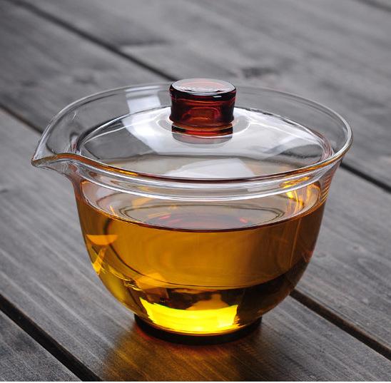 Creative Glass Gaiwan Tea Heat-resistant Proof High Temperature Kungfu Tea Set Cover Bowl Tea Bowl Household Teaware Accessories