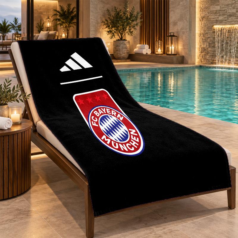 Strandtuch mit Bayern München Design, Schnelltrocknendes Leichtgewicht-Handtuch für Schwimmbad Reisen 70cmx140cm(27x55inch)