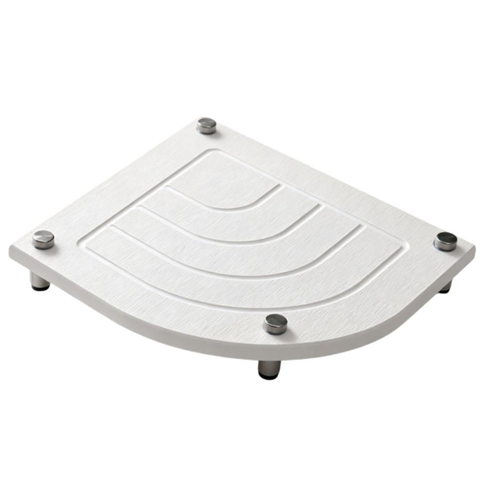 Fan Shaped Stone Drying Mat Water Absorbing Stone Tray with Stainless Steel Feet Fast Drying Diatomite Stone Sink Tray
