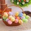 6pcs Foam Artificial Easter Eggs Stem DIY Crafts Simulation Egg Ornament  Happy Easter Decorations