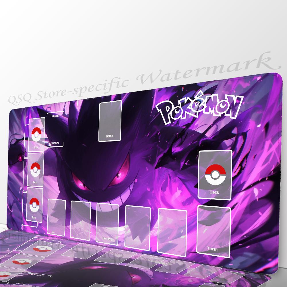 PPokemonGengar Grande Battle Mousepad Mouse Mat Desk Mat With Pad Gaming Accessories Prime Gaming XXL Keyboard Pad Padding M