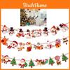 Merry Christmas Banner Pennant Hanging Flag Bunting Featuring Santa Claus And Snowman Designs**