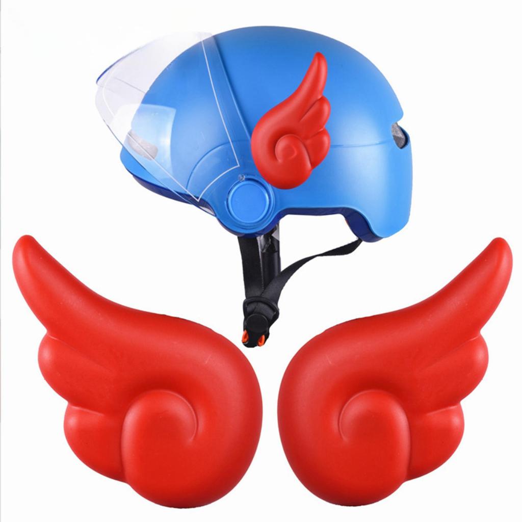 2PC Electric Motorcycle Helmet Angel Wings Decoration Accessories