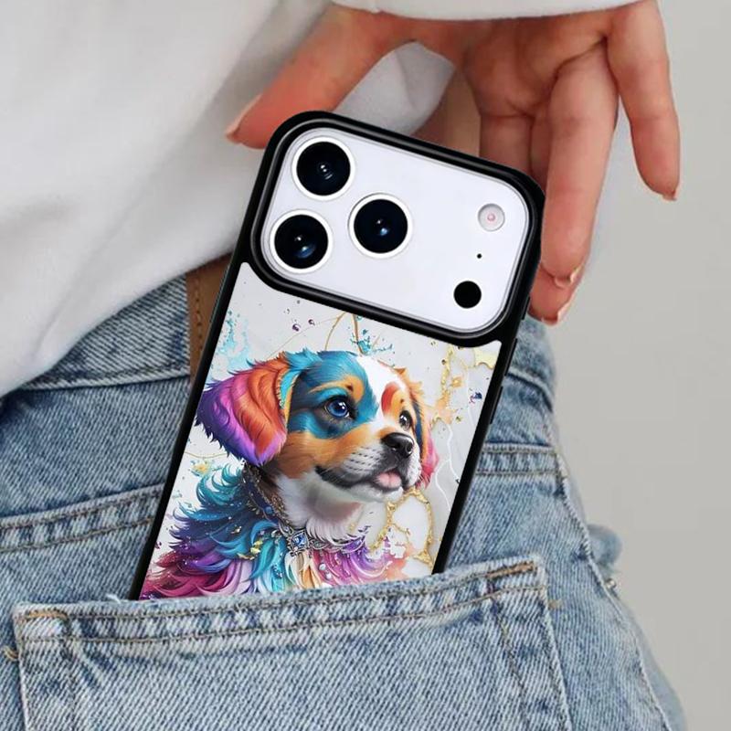 

Оригинальная картина с собакой Милый чехол для телефона с питомцем для iPhone 17ProMax 12 13 14 15 16e 17 Pro Max Plus Air Cover iPhone 16