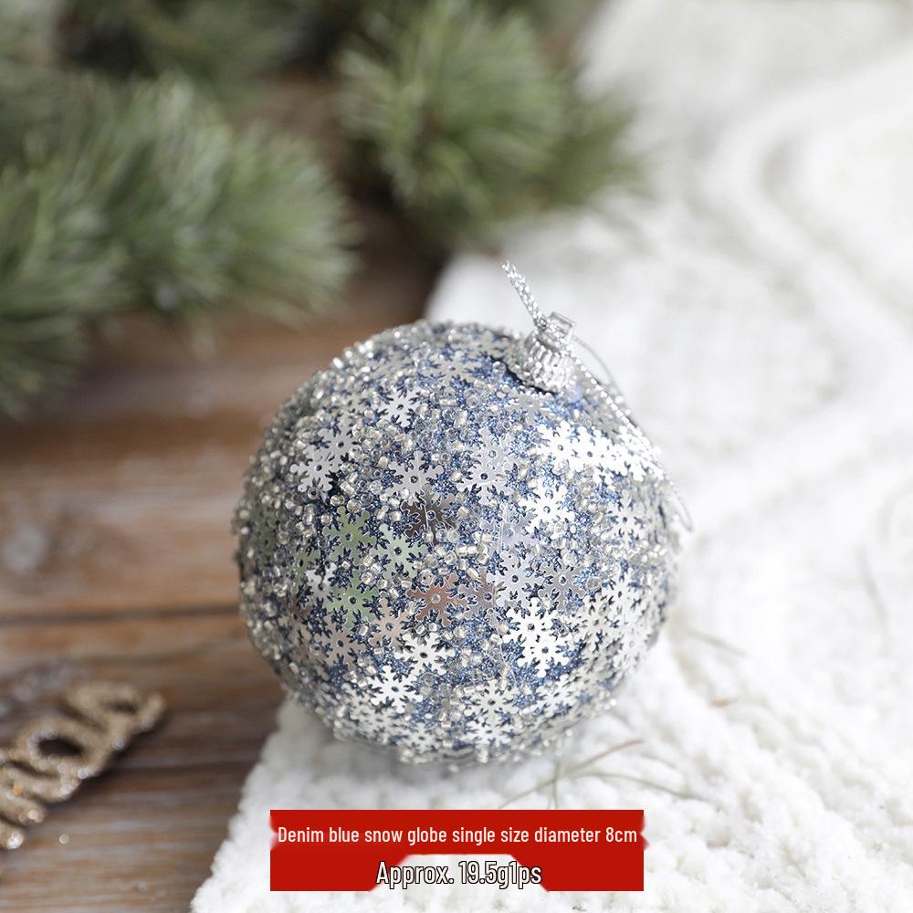 DIY Painted Foam Christmas Ornament: Snowflake & Irregular Pompon Balls