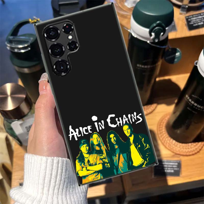 

Rock Band Alice In Chains Cases Phone Case for Samsung Galaxy S26 Ultra S25 Edge S24 S23 FE S21 Plus S20 S22 S10 Cover TPU Capa Samsung S24 Plus