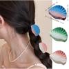 New Women Fashion 3PCS/Set Shell Hair Clip Frosted Gradient Color Claw Clip Girls Ponytail Holder Shark Clip Hair Accessories