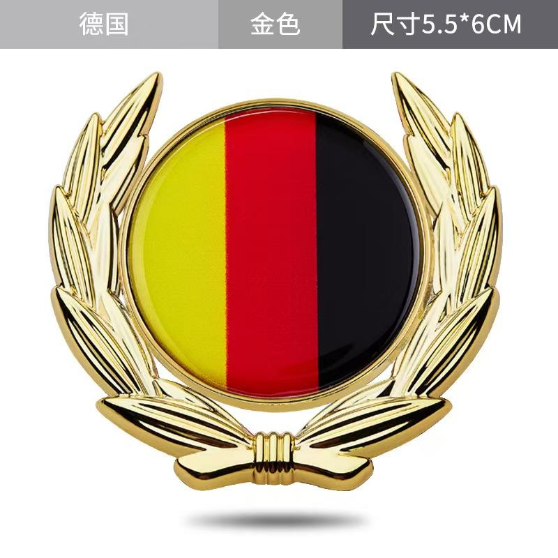 Car Metal National Flag Car Sticker China United States United Kingdom France Germany Italy National Flag Car Emblem Car Sticker Side Emblem