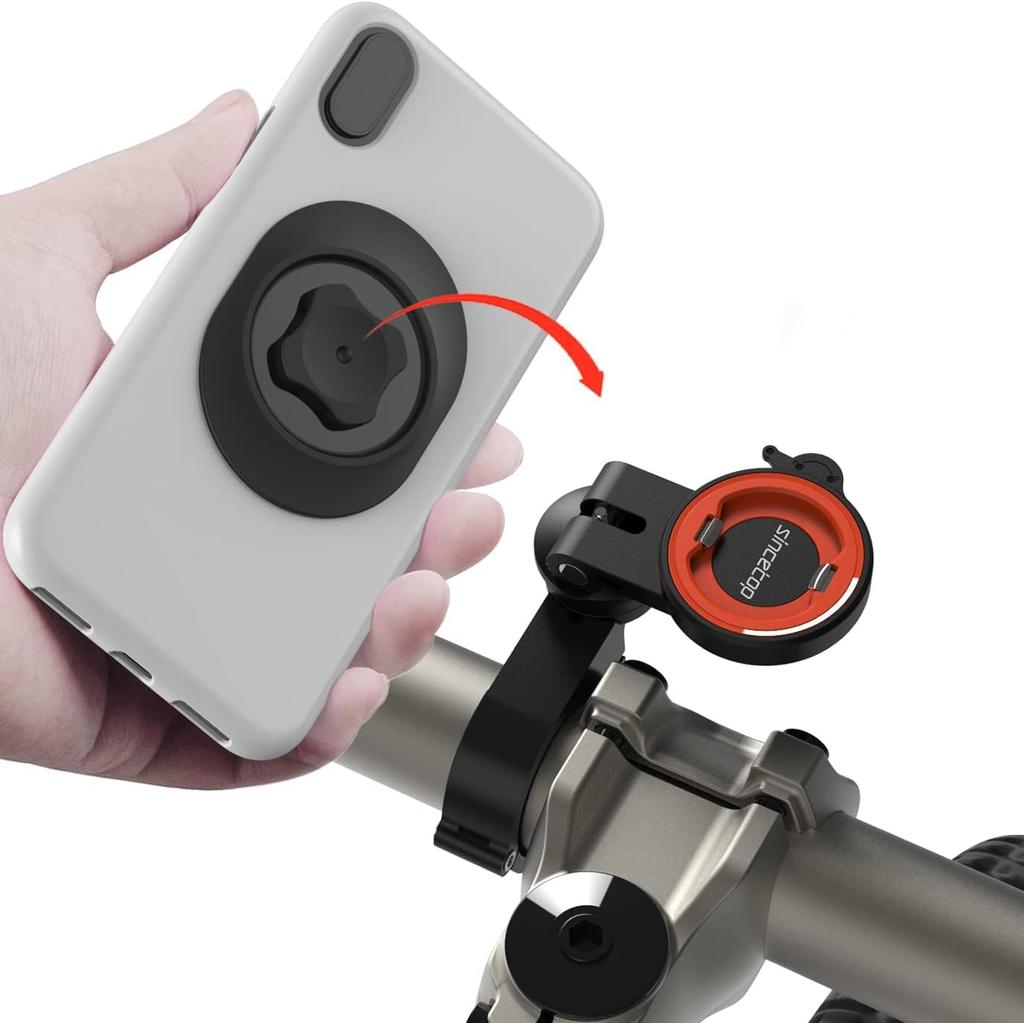 Bike Phone Motorcycle Phone Holder with Universal Front Bicycle Handlebar Mount C 1st Adjustable Angle Edition for Mountain Road and Motorcycles with