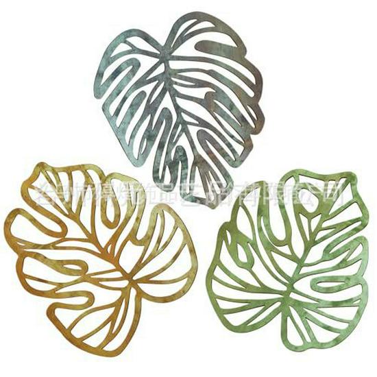 Vintage Holz-Palmenblatt Hängeplakette für tropikalische Wanddekoration im Badezimmer oder Wohnzimmer