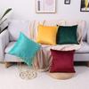 45x45cm Solid Color Luxury Velvet Throw Pillow Case Sofa Car Seat/Back Lumbar Cushion Cover Home Decor Bed Soft
