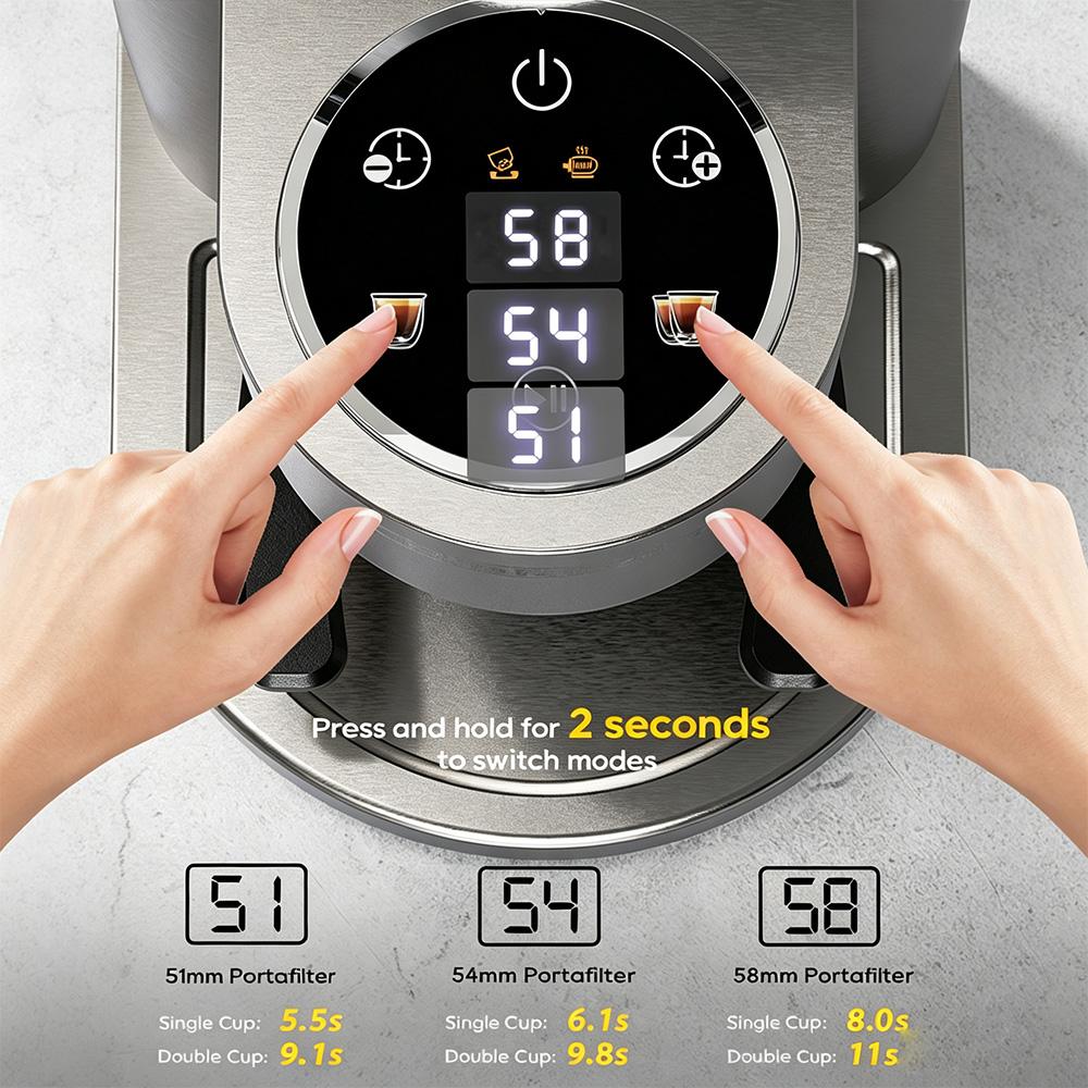 HiBREW G7 Automatic Coffee Grinder With 48 Customizable Grind Settings 160g Bean Hopper 420mm Conical Burr