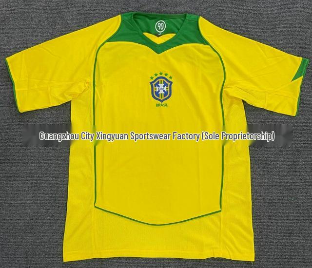 Camiseta de Fútbol Retro de Brasil del Mundial 2002: Carlos #6, Ronaldo #9, #11, y Ropa Ball.