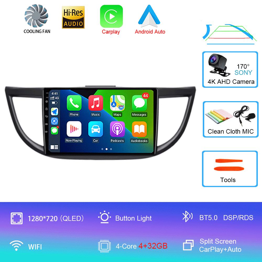 Android 14 Radio For Honda CRV CR-V 2011 2012 2013 2014 2015 2016 Carplay Mobil Multimedia Video Player Navigasi GPS 2din Screen