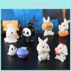 Adorable Resin Halloween Miniature Decorations Cute Cartoon Rabbit Figures For Succulent Plants