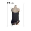 V Neck Irregular Lace Spliced Loose Camisole Tank Top