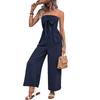 2026 Sommer-Jumpsuit mit Schleife und Spitze, trägerlos, für Damen - Trendiger europäischer Stil