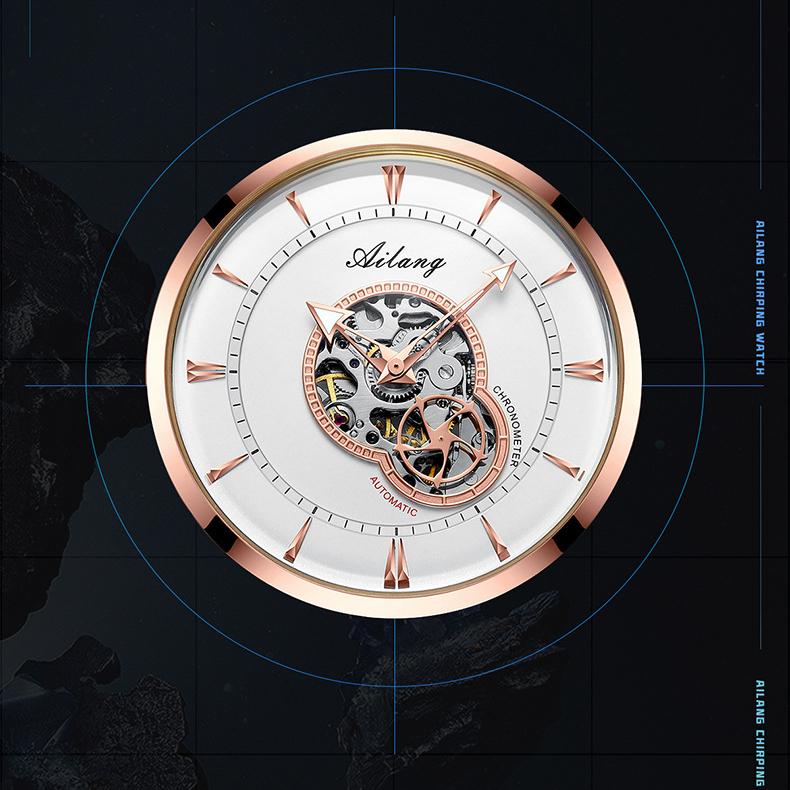 AILANG New Automatic Mechanical Watch Hollow Men's Watch Ultra -thin Watch Waterproof