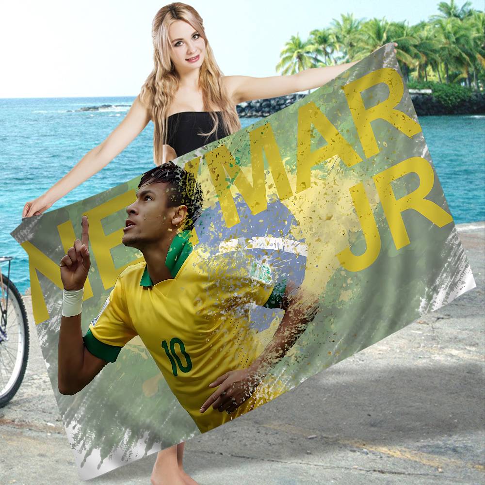N-Neymar Jr Stella del Calcio Microfibra Telo da Spiaggia Assorbente Asciugatura Rapida Morbido Yoga Nuoto Resort Escursionismo in Montagna Asciugamano