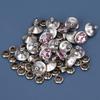 20 Set Rhinestone Rivet Colorful Silver Side DIY Bag Shoes Clothes Decoration 10mm10mm Silver Side Pink Rhinestone