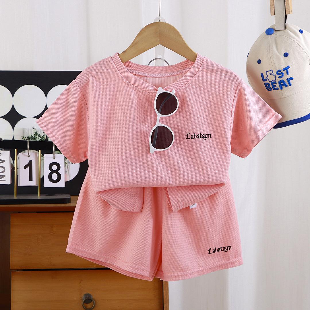 

Комплект летней одежды, Детская спортивная одежда, Летний стиль для малышей, Детская одежда, Лето 80 розовый