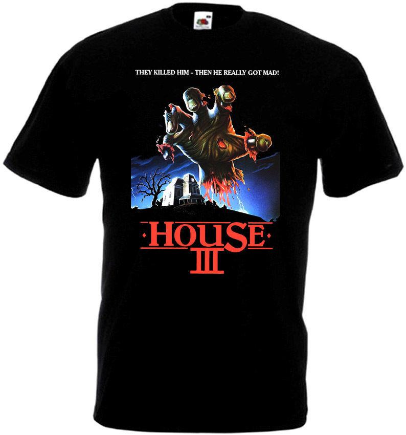 House V3 T Shirt Black Horror Movie Poster All Sizes S-5XL