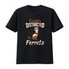Easily Distracted By Ferrets T Shirt Cute Ferret Design Owner Mustelidae For Lover Mustela Furo Pet Vintage Washed Breathable