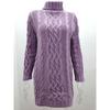 Autumn and Winter Long Sleeve Casual Knitted Sweater Dress Women Vintage Slim Fit Solid Knitted Dress Women Elegant Turtleneck Sexy Lady Dresses 24905