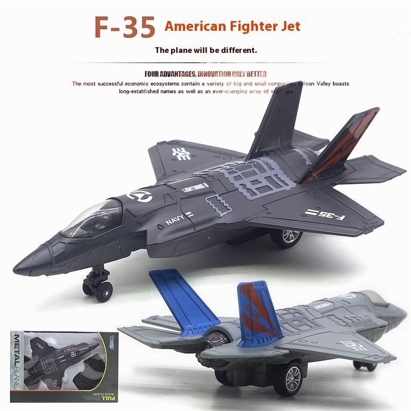 American F-35 Alloy Fighter Aircraft Model Toy With Exquisite Workmanship Simulation Model Collectible Ornaments Good Gifts