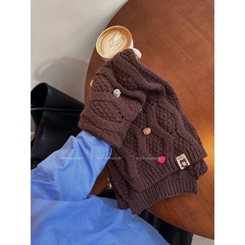 

Rainbow Sugar Bean Knitted Woolen Scarf Winter Girls Thickened with Fleece Korean Version Student Warm and Versatile Scarf 154*20cm