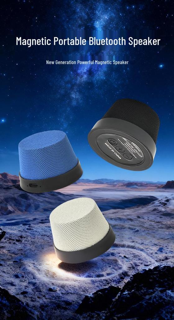Magnetic Bluetooth Mini Speaker & Phone Holder with High-Quality Subwoofer