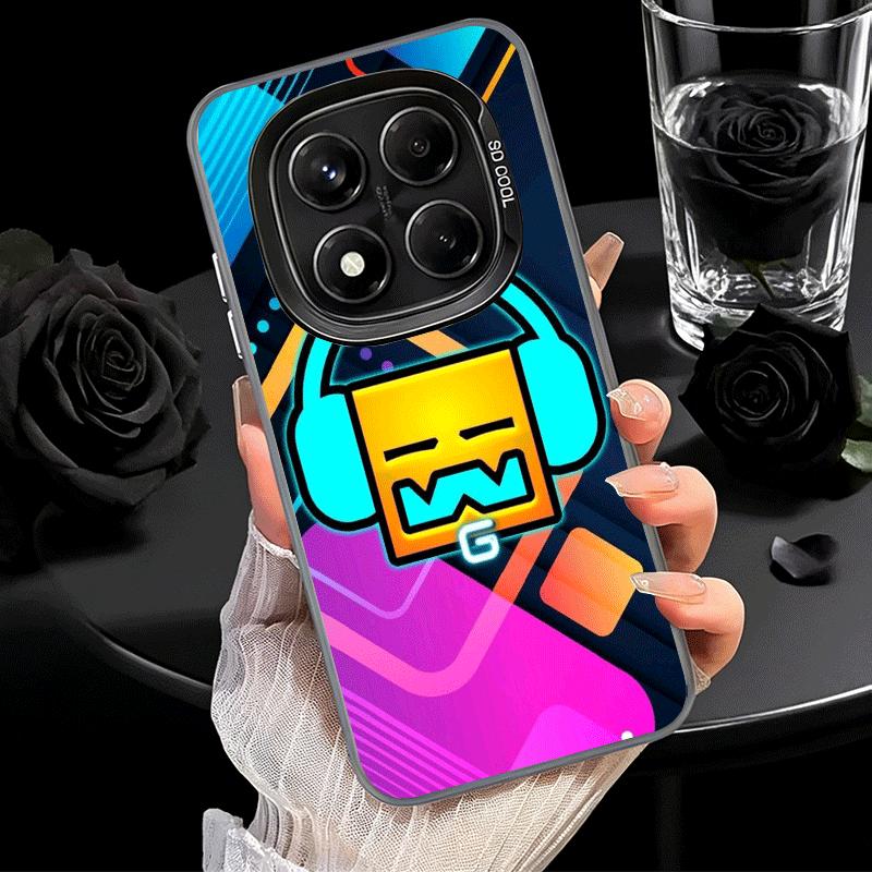 Geometry Dash Game Soft Phone Case for Xiaomi Redmi Note 13 14 15 Pro Plus 12S 12 11S 11 11T 10S 10 Shockproof Cover Back Shell