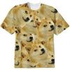 Summer Round Neck Shiba Inu 3D Print Top Doge Fan Streetwear Fashionable Casual Short Sleeved Men's T-shirts