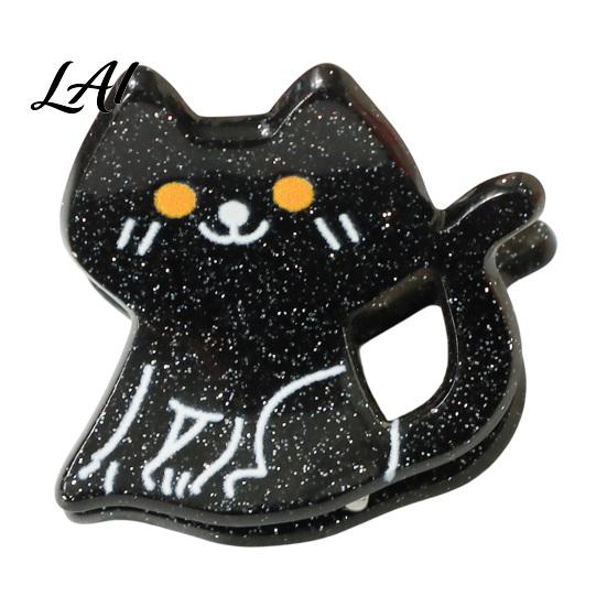 Black Cat Spider Witch Hat Accessories Halloween Cartoon Hair Clips for Women Girls Acrylic Glitter Pumpkin/Ghost/Bat/Cat Small Holiday Gifts