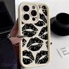 Black Lips Kiss Print Soft Silicone Phone Case For iPhone 15 Pro Max 16 14 13 12 11 Pro Max 7 8 Plus X XS XR Shockproof Cover